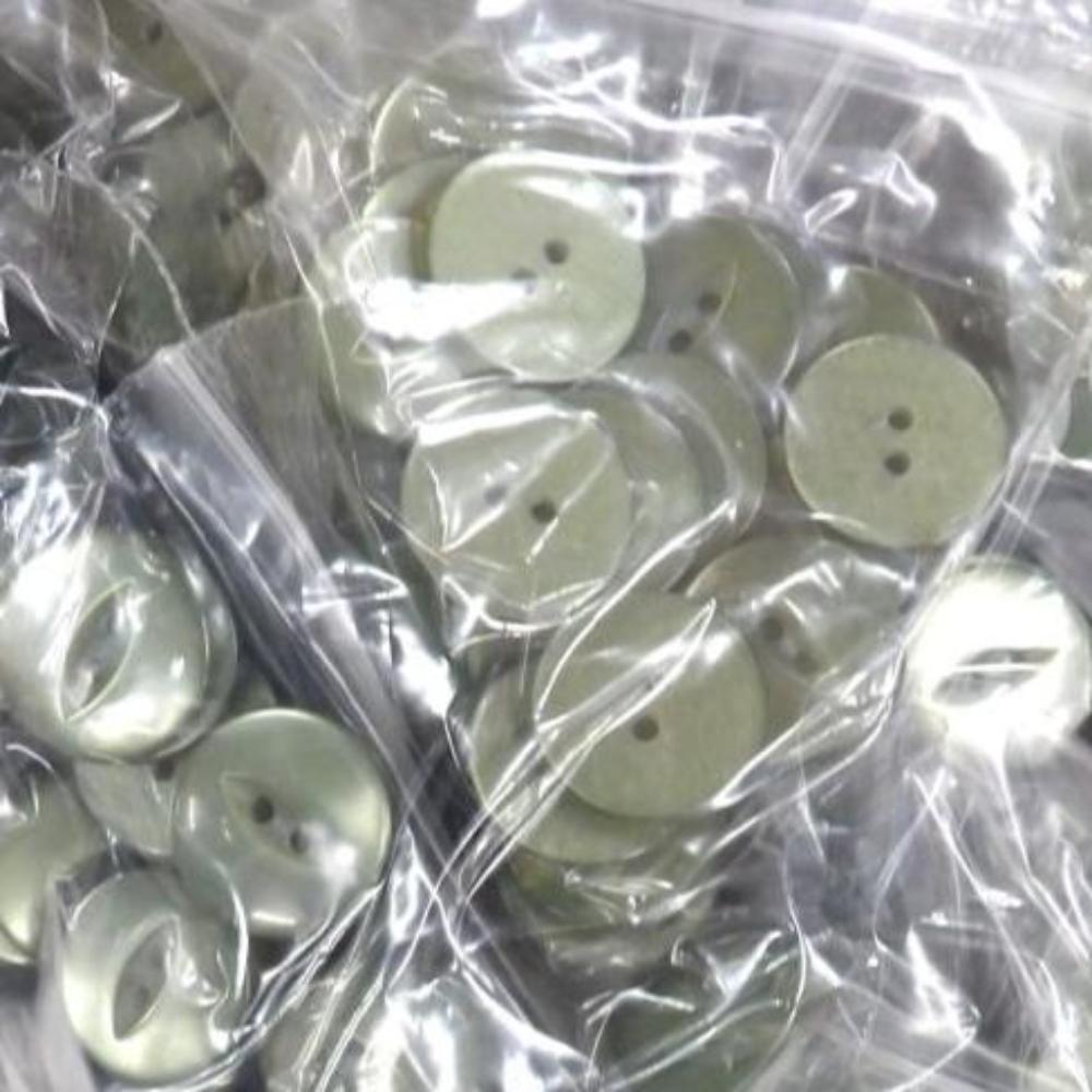 50 light olive green Fish Eye buttons 30 line size 19mm