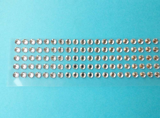 10 strips of Diamante Self Adhesive Sticker 200 x 5mm clear diamante type stones design size 5cm wide 30cm long  clearance