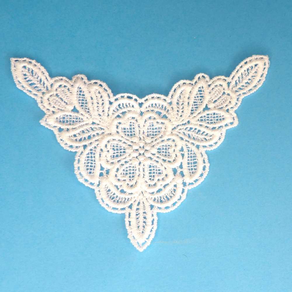 10 White Guipure Type Floral Motifs Size 11cm x 8cm Clearance