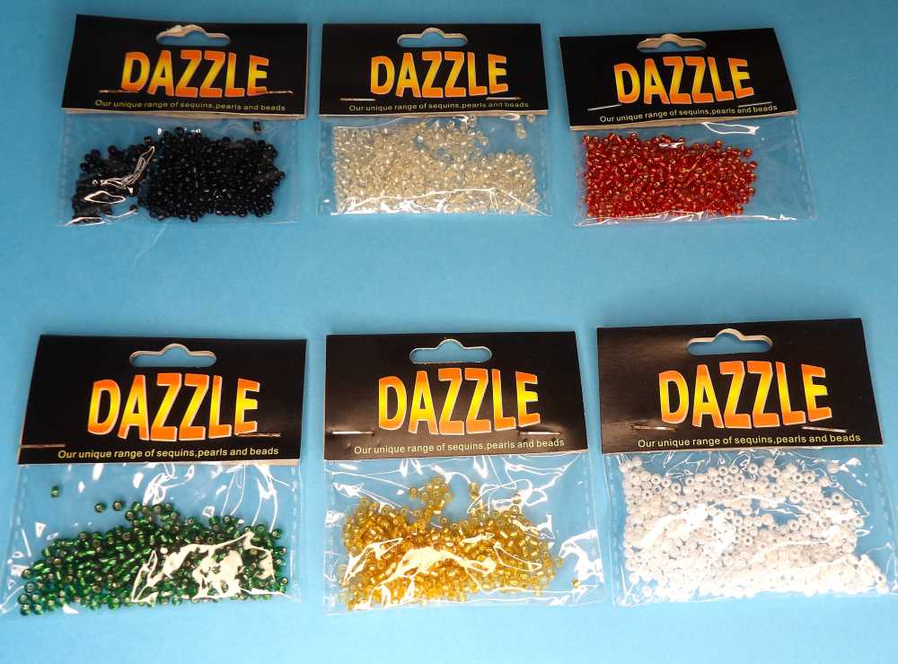 5 cards of small beads choice of colour