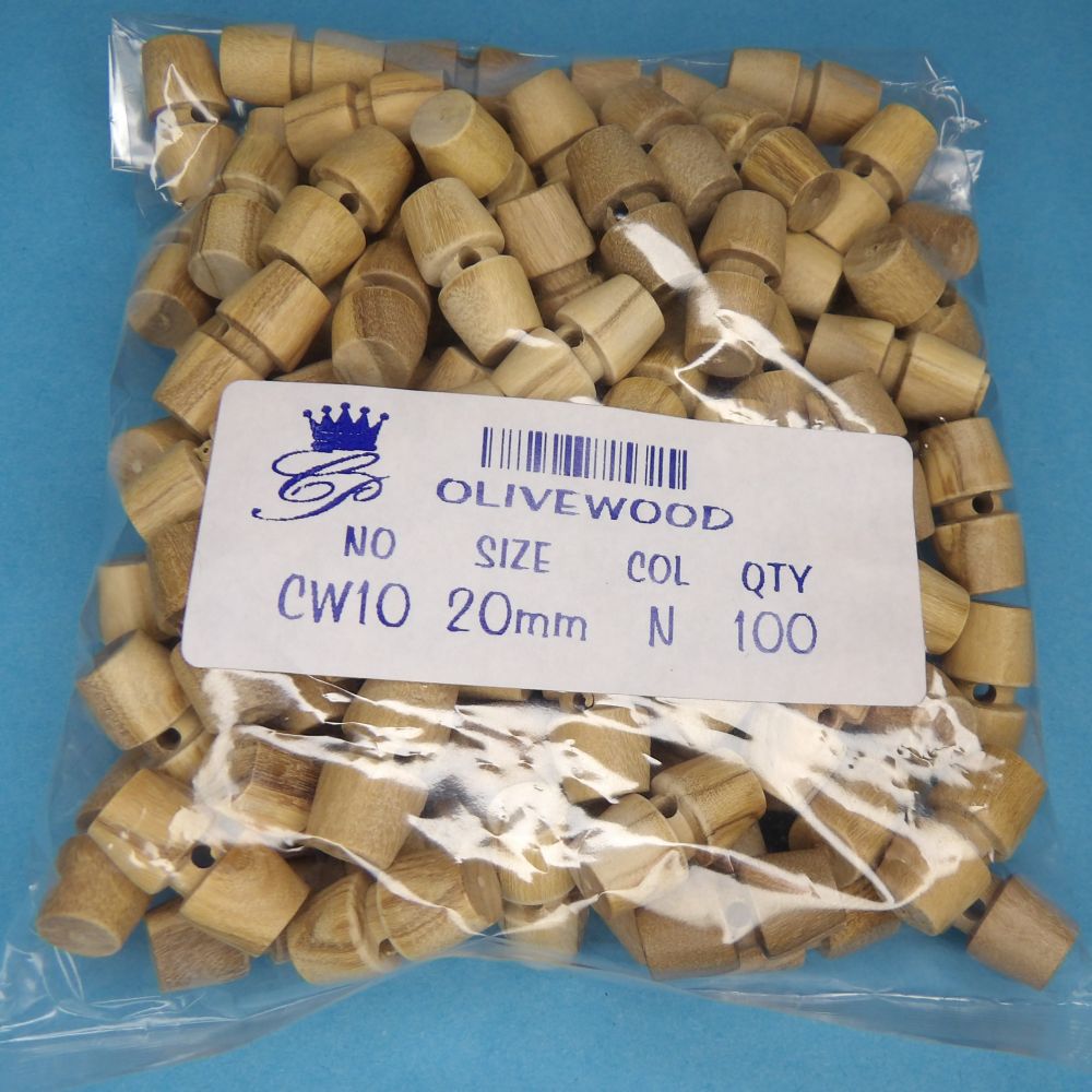 100 Olive Wood toggles one hole choice of size
