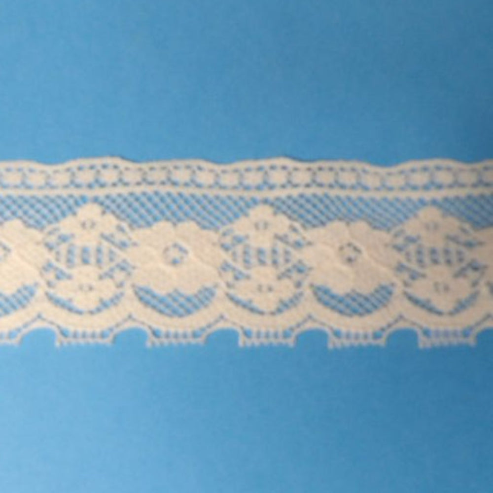 50 metres of ivory flower design lace 50mm clearance
