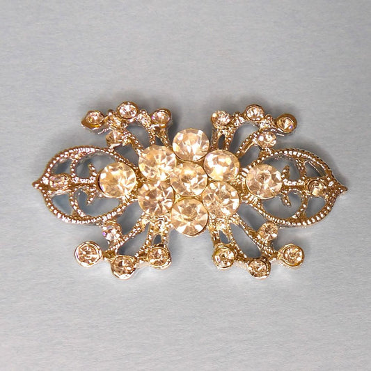 Sparkly clear diamante flat back size 29mm x 48mm clearance