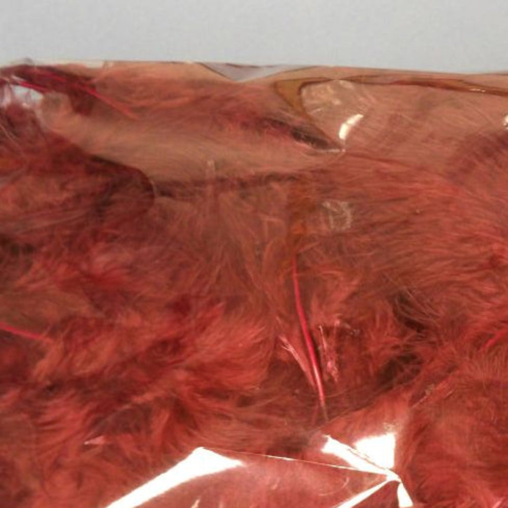 Only One Lot Of 3 Large Bags Of Maroon Marabou Feathers Approximate Size 10cm