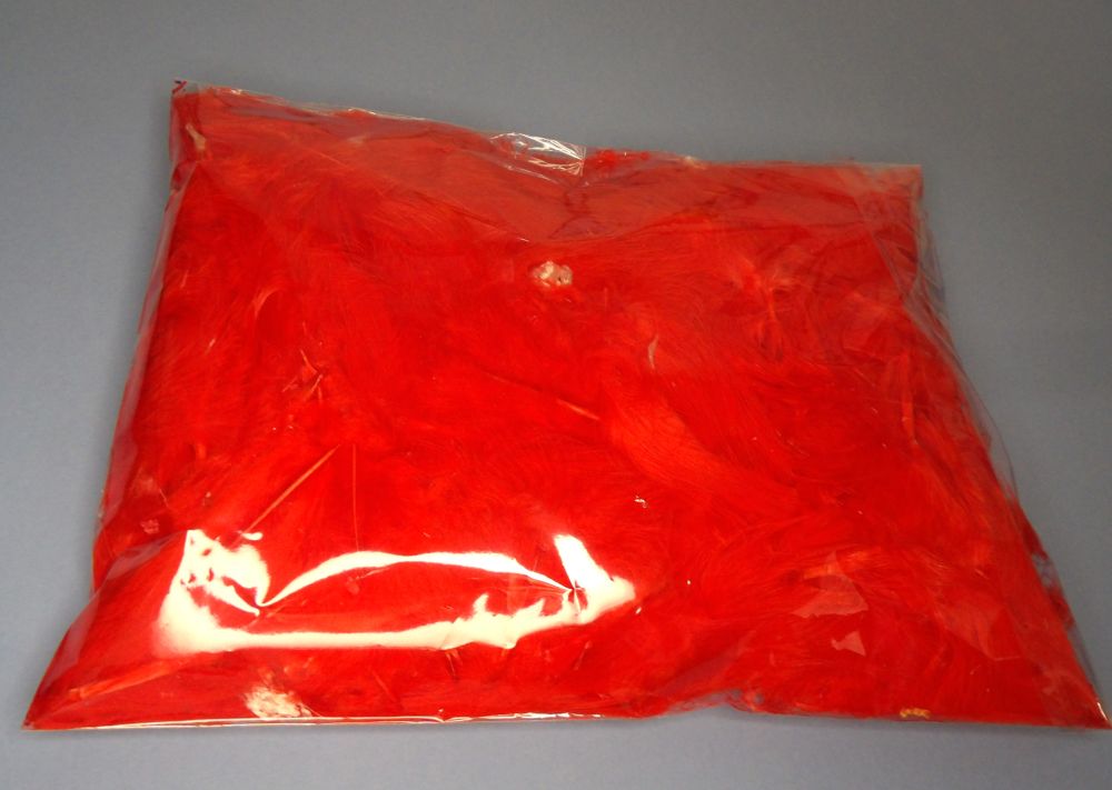Pack of 50 grams approximately of small Bright Orange marabou feathers approximate size 10cm clearance