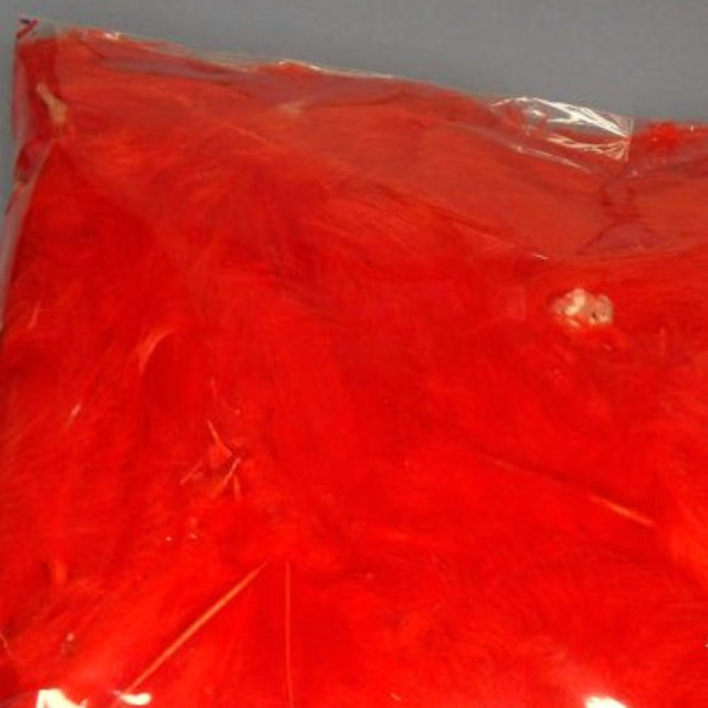 Only One Lot Of Large Quantity Of Bright Orange Marabou Feathers Approximate size 10cm