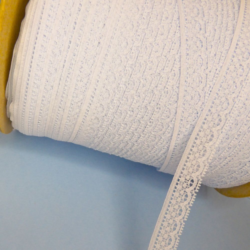 290 metres approximately of light blue lace 12mm wide clearance