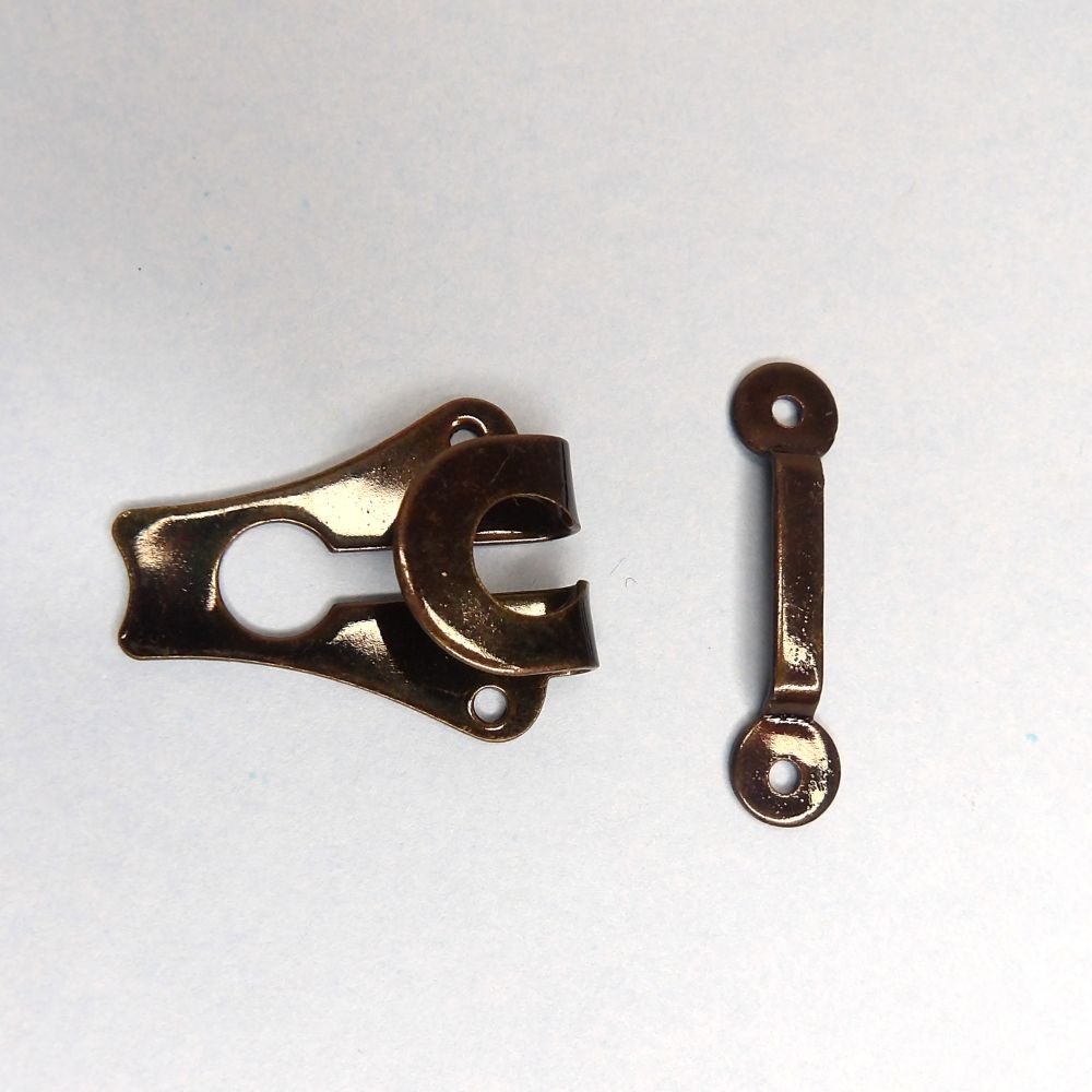 10 sets of Extra Large Black Metal Sew On Hook and Bars size 27mm x 20mm clearance loose in a bag