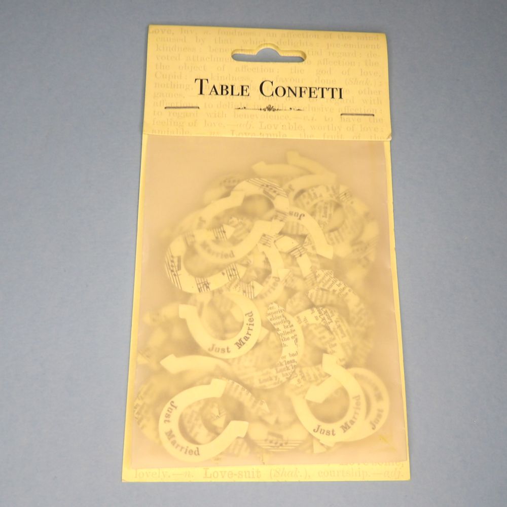 Only one lot of 5 Table Confetti East Of India Brand Horse Shoe Shape Design Clearance