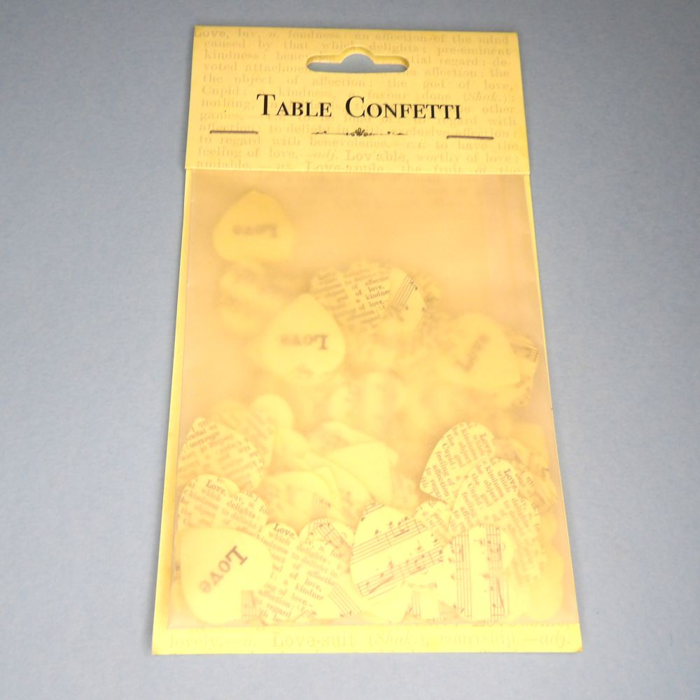 Only one lot of 15 Table Confetti East Of India Brand Hearts Shape Design Clearance