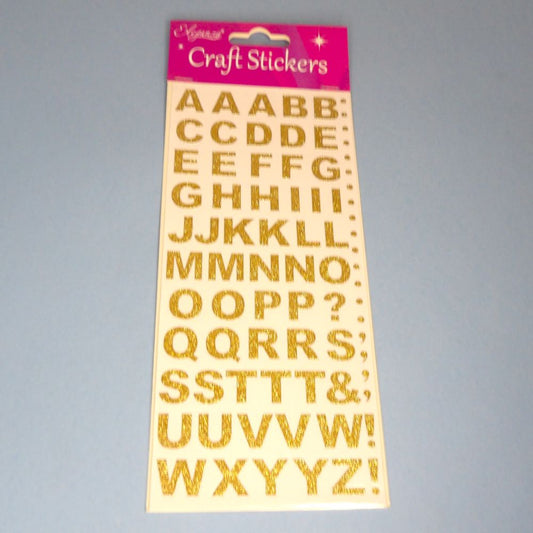 Card Of Craft Stickers Goldr Metallic Alphabet Design clearance