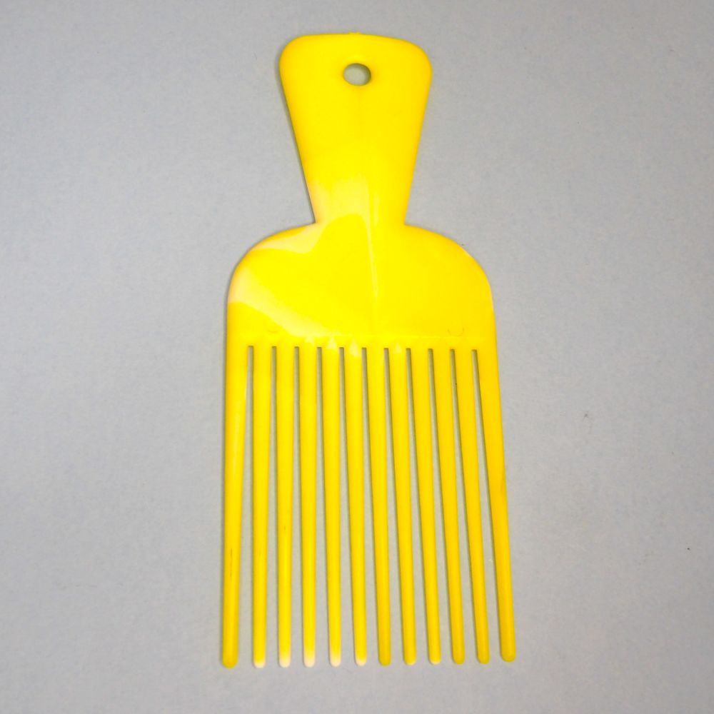 10 yellow with white colour Afro Combs 17cm x 7cm clearance
