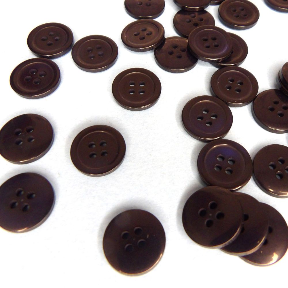 100 Dark Navy 4 Hole Buttons Size 15mm Clearance