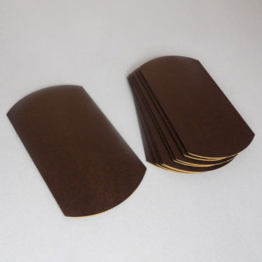10 Small Black Favour / Gift Pillow Pouches Flat Packed Size 11cm x 8cm Clearance
