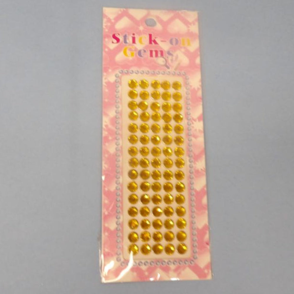 Card Of Yellowgold Gem Craft Stickers Sies 5mm 75 On Each Card Clearance
