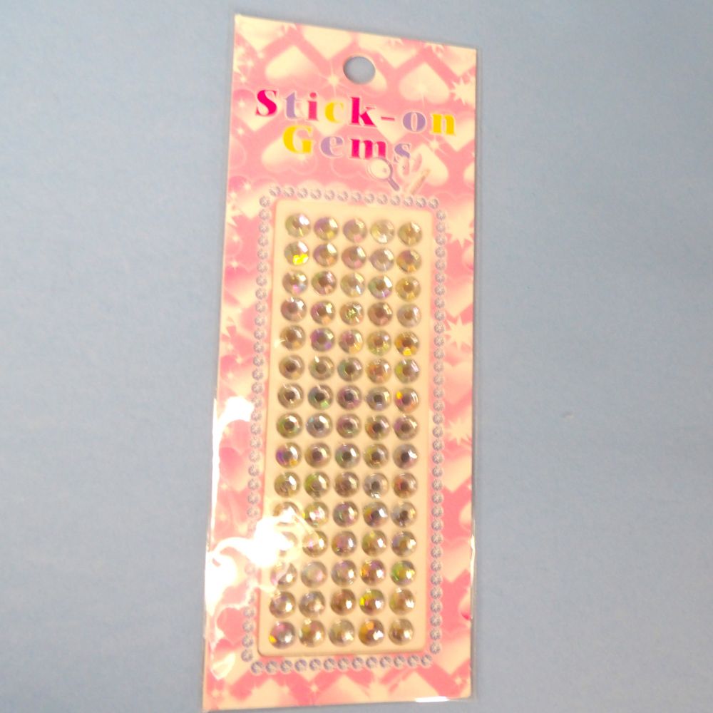 Card Of Iridescent Craft Stickers Size 5mm 75 On Each Card Clearance