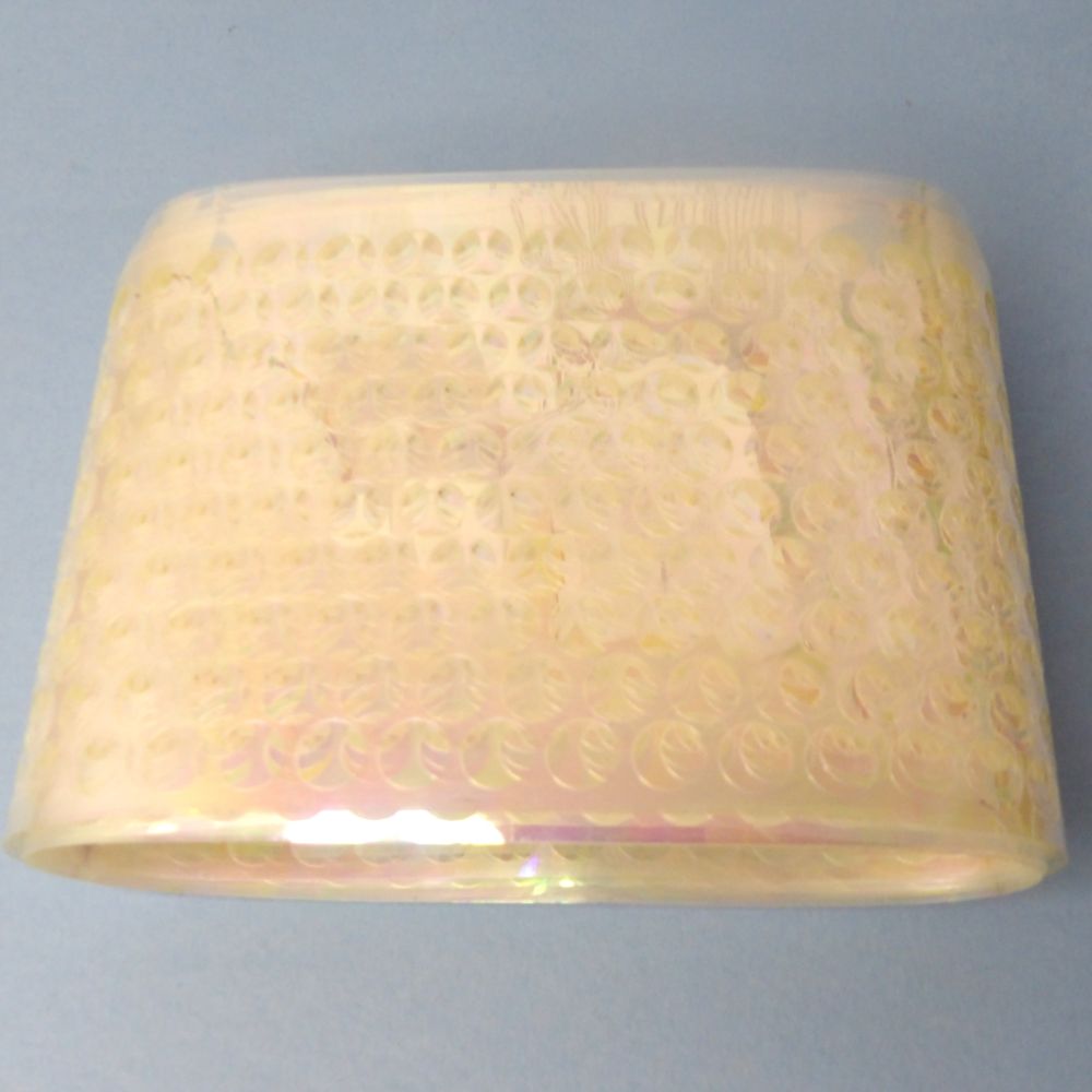 10 Meters Of Iridescent Punchinella Sequin Waste 80mm Wide With 6mm Holes Clearance