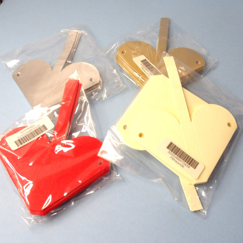 10 Small Heart Shape Favour / Gift Pouches Flat Packed Size 8cm x 8cm x 1.5mm Choice Of Colour Clearance