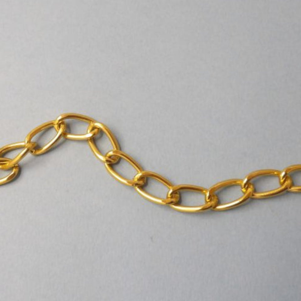 5 Metres Of Decorative Gold Colour Metal Chain Link size 10mm x 16mm Clearance