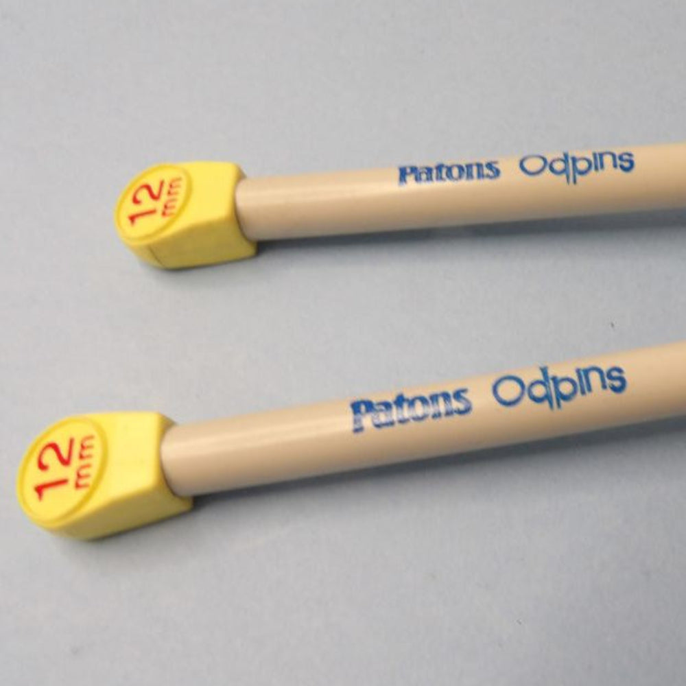 Only One Lot Of 20 Pairs Of Knitting Needles 40cm Long Size 12mm Patons Brand 40mm long Loose Not Packaged Clearance