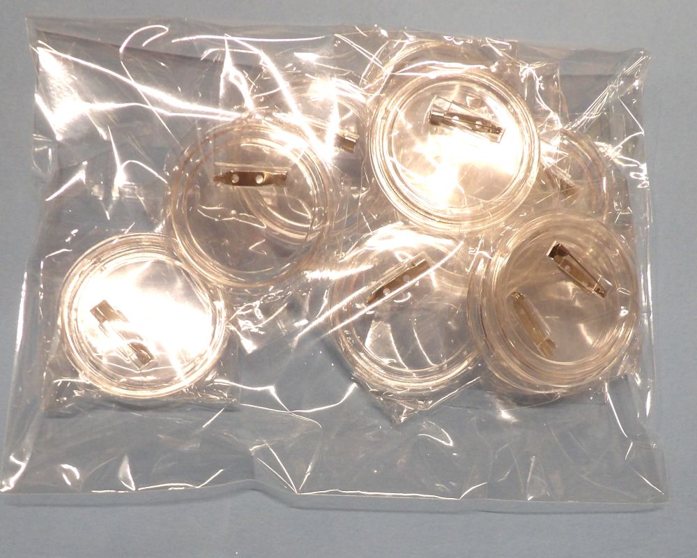 10 Clear Round Badges To Make Your Own Design Size 55mm Clearance