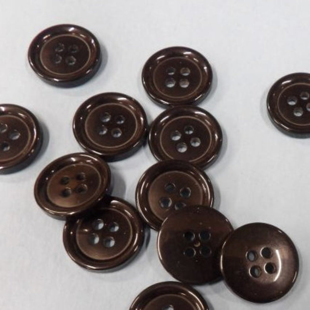 100 Black 2 Hole Buttons Size 21mm Clearance