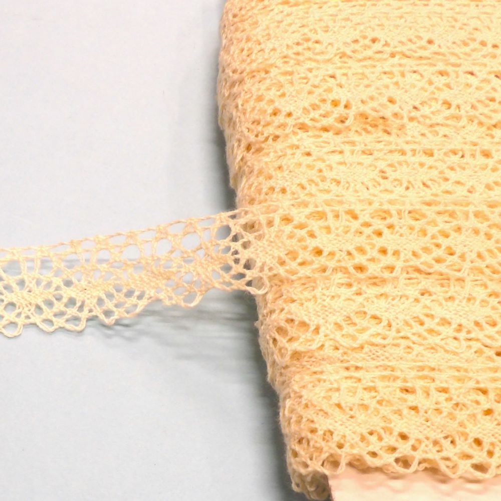 20 metres of cream cotton lace 22mm wide clearance