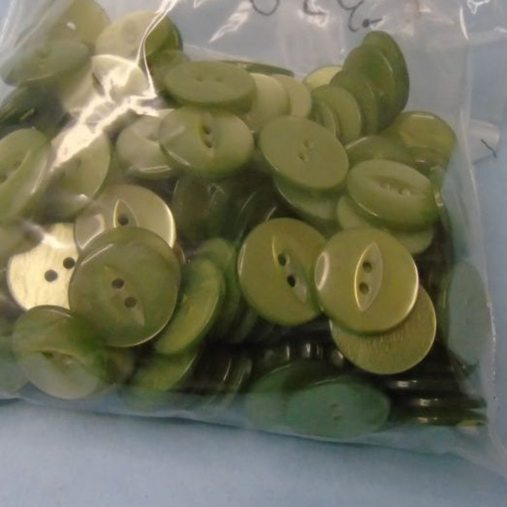 Only One Lot Of 150 Olive Green Fish Eye buttons size 19mm