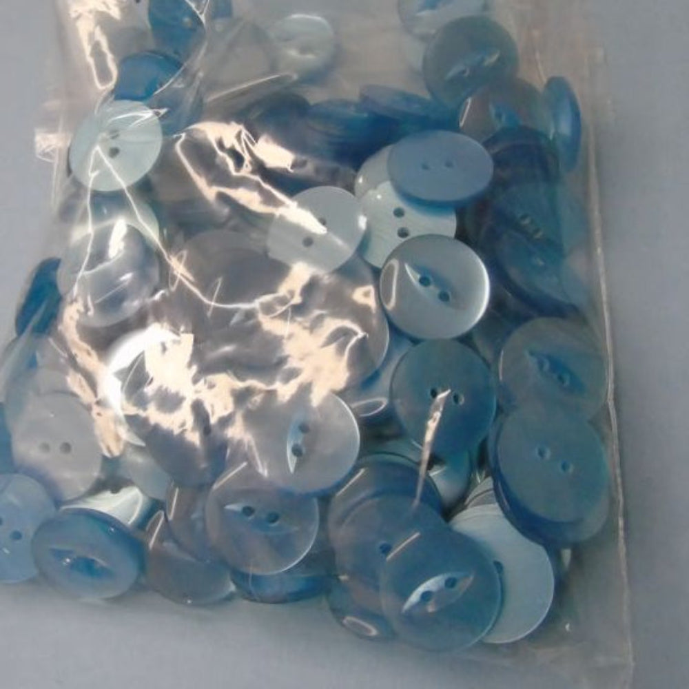 Only One Lot Of 150 Light Turquoise Fish Eye buttons size 19mm