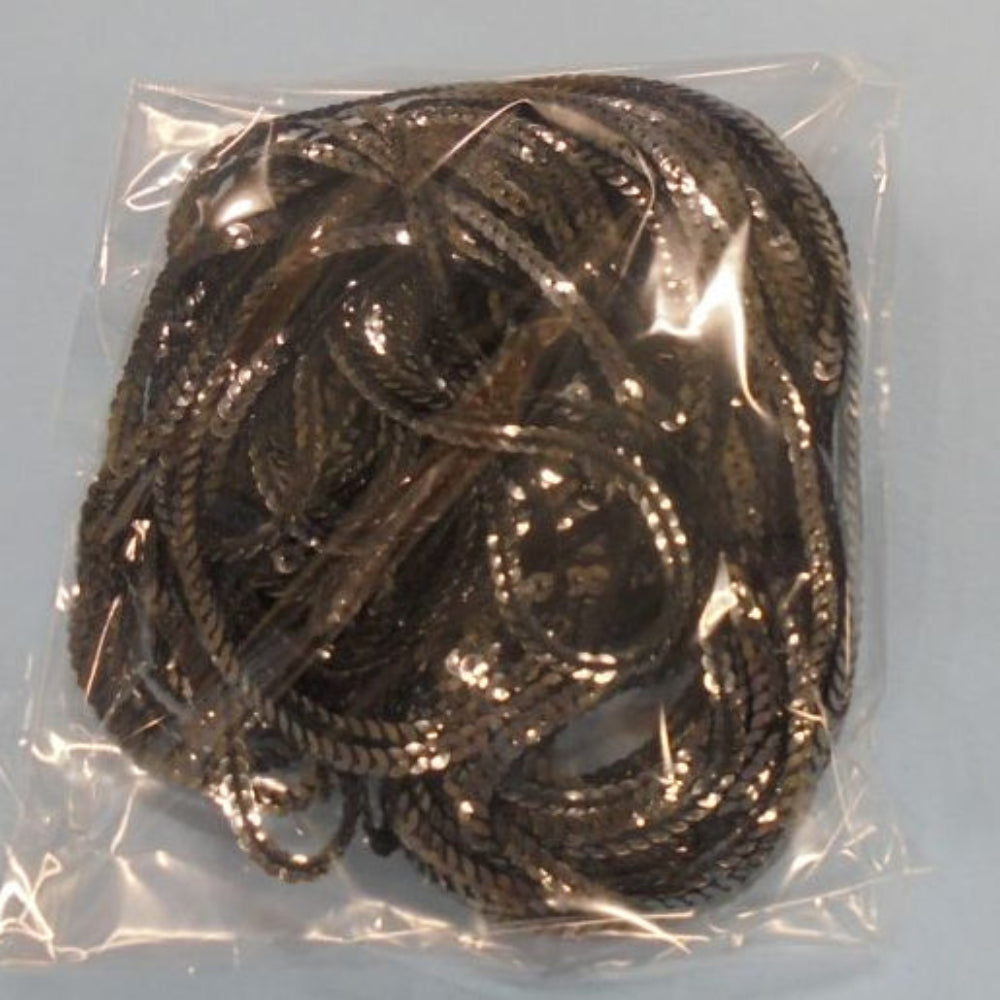 20 Metre Mini Strung Sequins Dark Silver Colour 3mm Wide Loose In A Bag Clearance