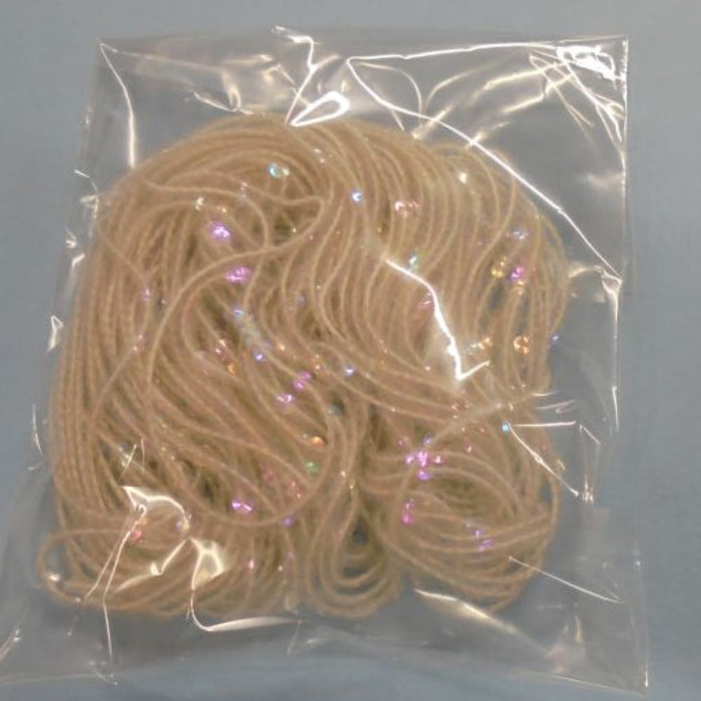 20 Metre Mini Strung Sequins Iridescent Colour 3mm Wide Loose In A Bag Clearance