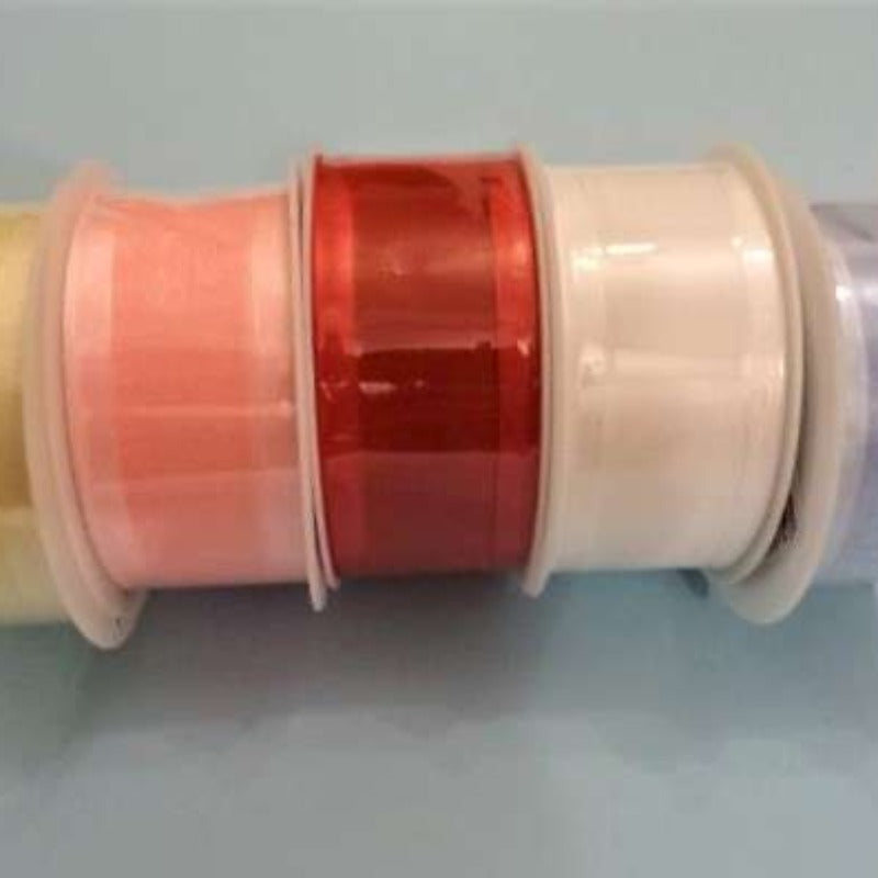 25 metres of SATIN EDGE 70mm wide chiffon type ribbon NEW SIZE
