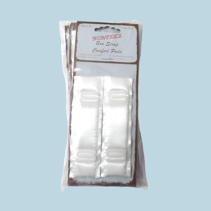 Card Of One Pair Of White Satin Bra Comfort Pads