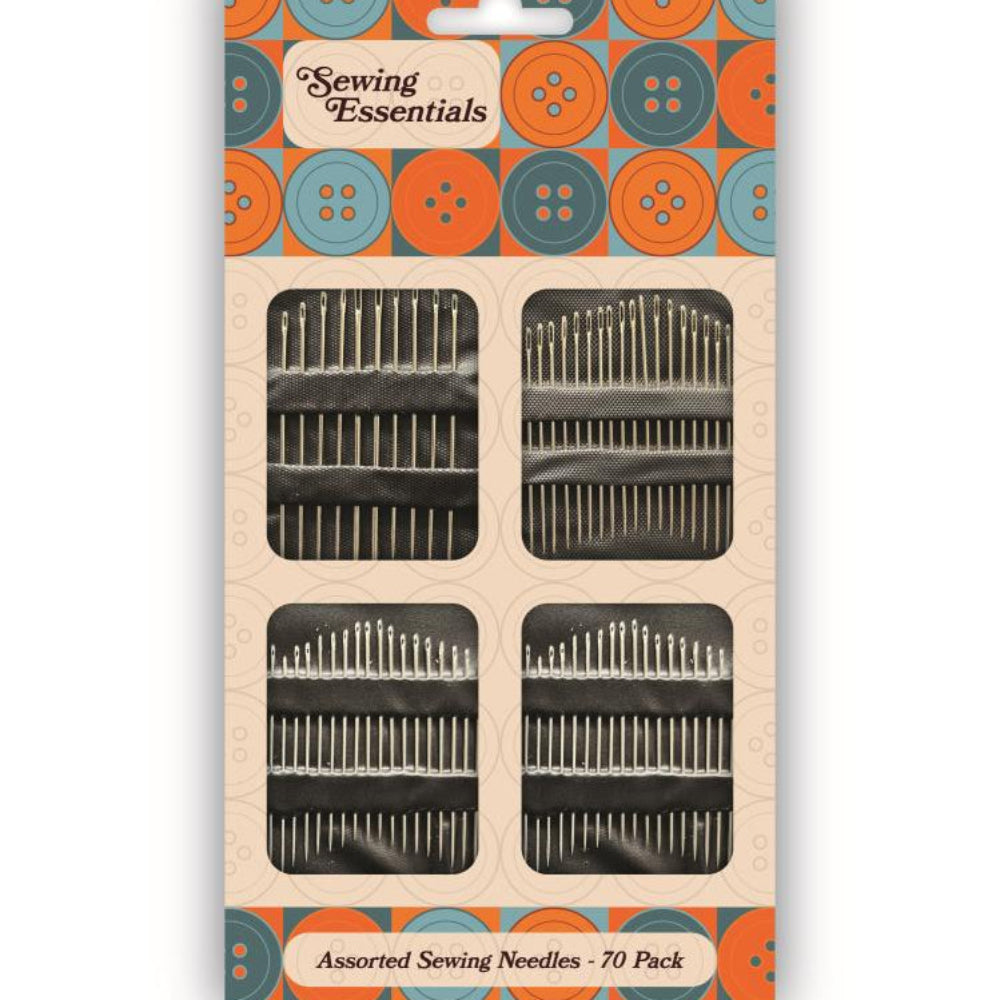 Card of 70 Assorted Hand Sewing Needles Repair Needles Sewing Essentials Brand