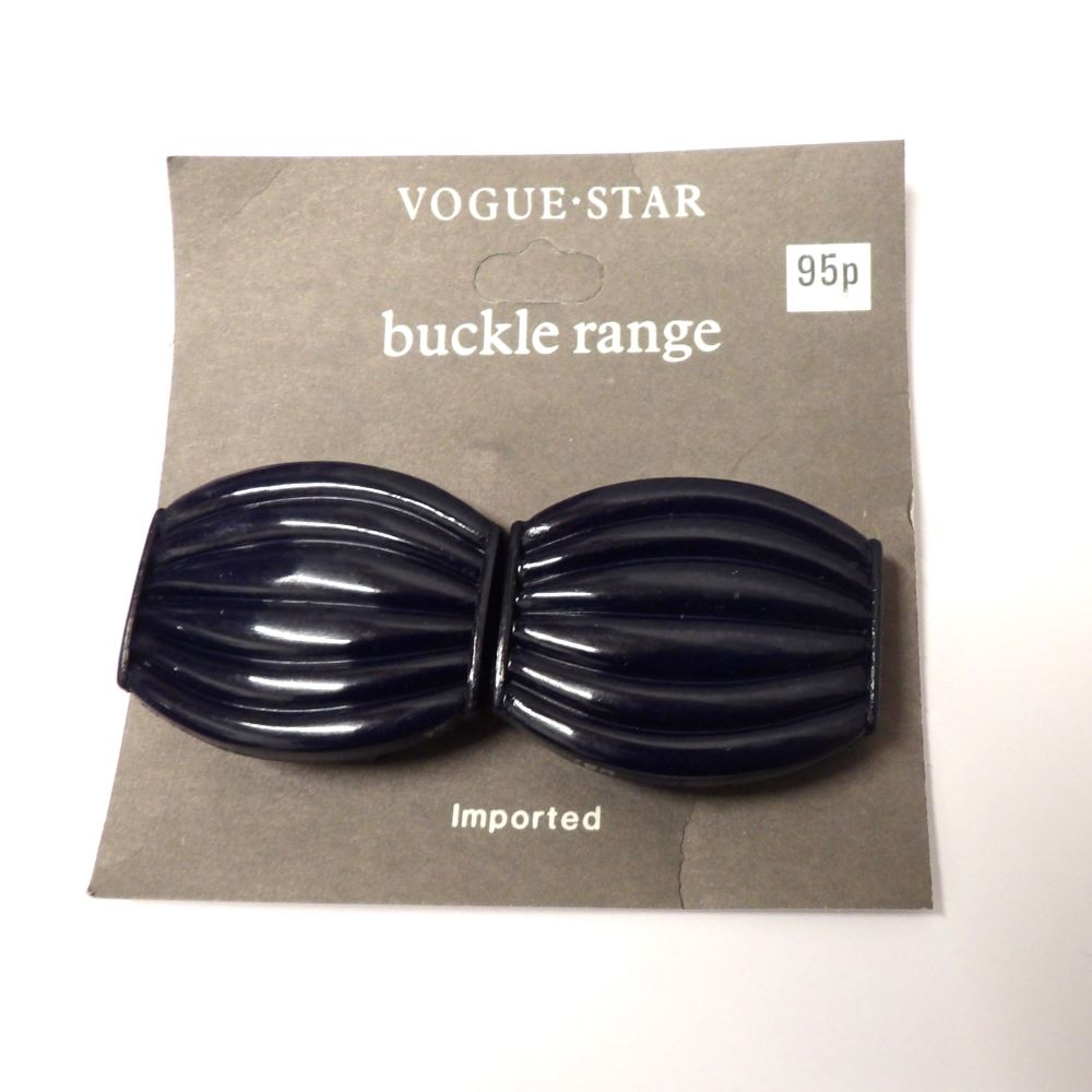 Large clasp type navy plastic buckle Vogue Star Brand size 35mm x 82mm clearance