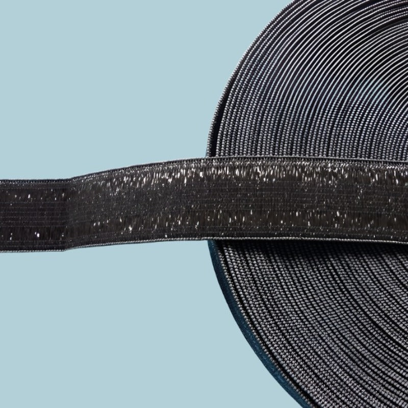 20 metres of black petersham type elastic 25mm wide clearance