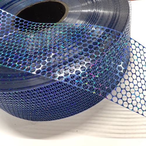 ! Only one lot of Very Large reel approximately multi colour 2.5 kilos Holographic Turquoise type PUNCHINELLA SEQUIN WASTE 80mm wide [ 6mm holes ] clearance