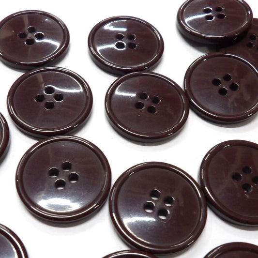 50 dark maroon type 4 hole buttons size 22mm clearance