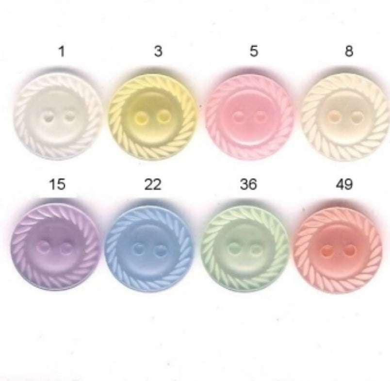 100 Mill Edge buttons size 22 line choice of colour
