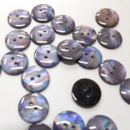100 purple multi colour 2 hole buttons size 15mm clearance