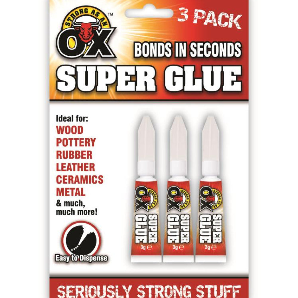 Card of 3 Tubes Of Super Glue