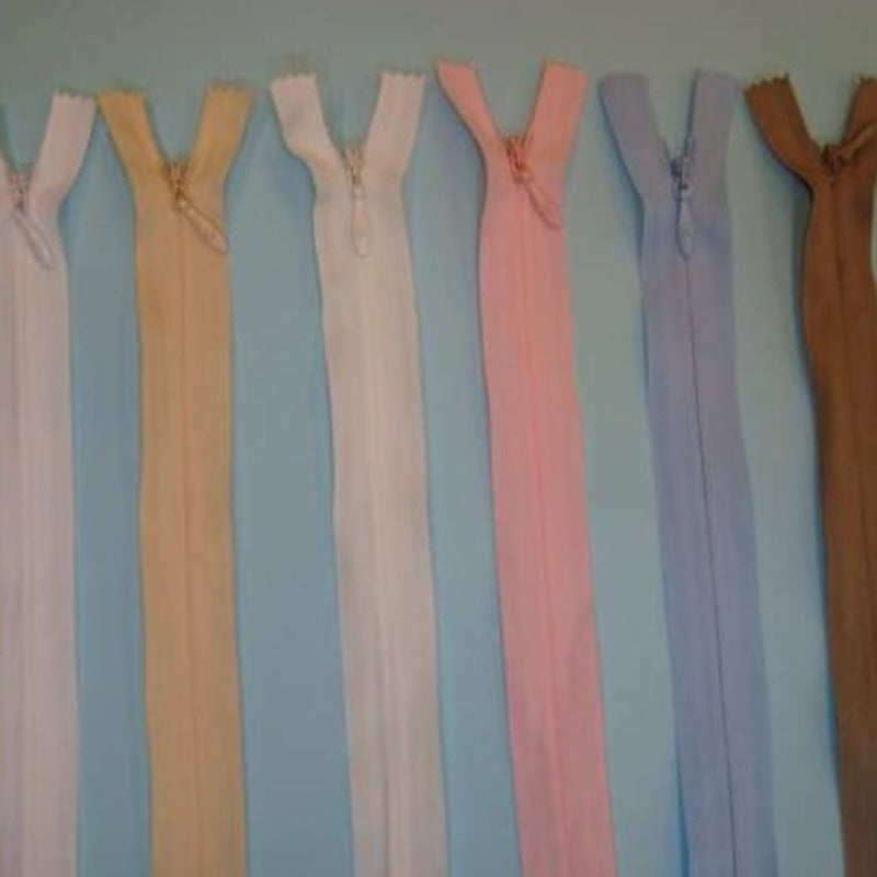 10 Invisible Concealed zips size 36cm / 14 inch choice of colour