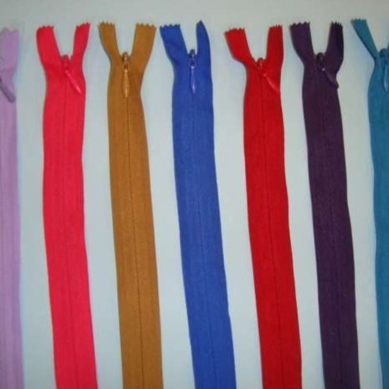 10 Invisible Concealed zips size 56cm / 22 inch choice of colour