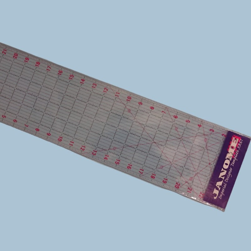 Acrylic ruler board 60cm x 15cm type imperial Janome Brand