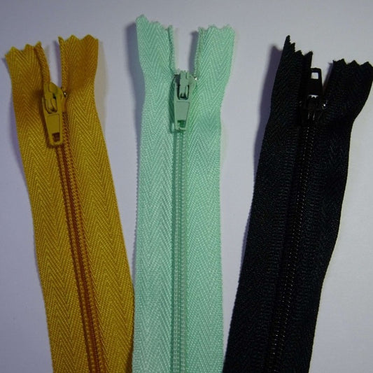 10 closed end zips 15cm 6 inch