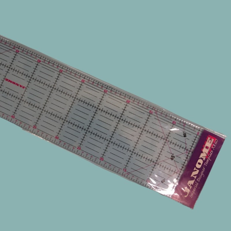 Acrylic ruler board 60cm x 15cm type metric Janome Brand