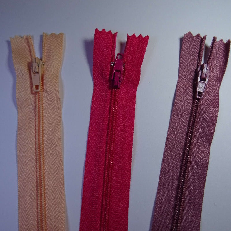 10 closed end zips 23cm 9 inch