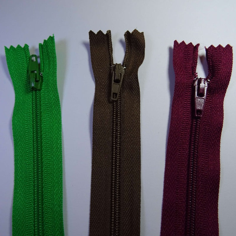 10 closed end zips 13cm 5 inch