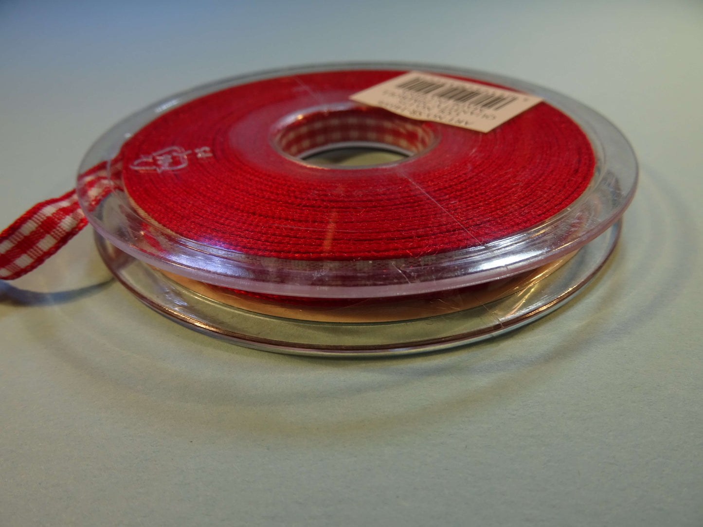 20 metre reel gingham ribbon 6mm SR-1403/6 Design