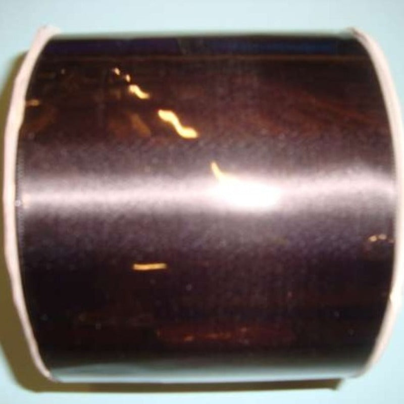 50 metre reel of very wide single satin ribbon Black 100mm / 4inch wide